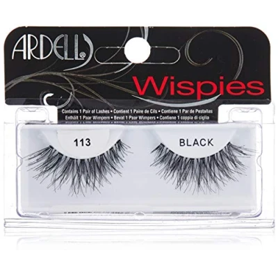Abbildung von ARDELL Professional Wispies 113 Wimpern aus Echthaar, schwarz, black (ohne Wimpernkleber) ultraleicht, flexibel und wiederverwendbar