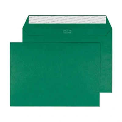 Abbildung von Blake Creative Colour 45321 Farbige Briefumschläge Haftklebung Britisches Rennsport Grün C5 162 x 229 mm 120 g/m² 25 Stück