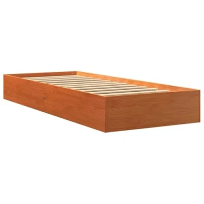 Abbildung von vidaXL Bett Massivholzbett Wachsbraun 90x190 cm Kiefer