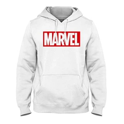 Abbildung von Marvel Herren Memarcosw031 Kapuzenpullover, Weiß, XL