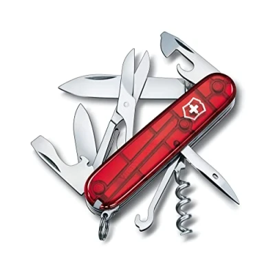 Abbildung von Victorinox Schweizer Taschenmesser, Climber, Multitool, Swiss Army Knife mit 14 Funktionen, Klinge, Korkenzieher, Dosenöffner