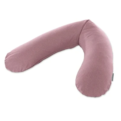 Abbildung von Theraline Das Original Schwangerschaftskissen &amp; Stillkissen 190cm Seitenschläferkissen Perlen inkl Stillkissenbezug Melange Rosenholz Bambus Kollektion