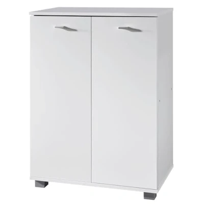 Abbildung von FINEBUY Schuhschrank SuVa1611_1 (Weiß 60x90x35 cm, Schuhregal mit 2 Türen Modern) Schuhkommode Flur für 12 Paar Schuhe, Flurschrank