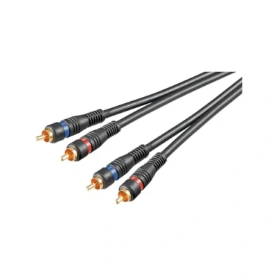 Abbildung von Goobay AVK 132 1000 10.0m, 2 x RCA, Männlich, 10 m, Schwarz