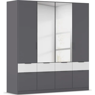 Abbildung von rauch Kleiderschrank &quot;Kleiderschrank Schrank Garderobe Wäscheschrank DUNDEE&quot;, (mit 3 Griff Varianten), Schubladen IN zwei Höhen, optional mit Spiegel MADE GERMANY