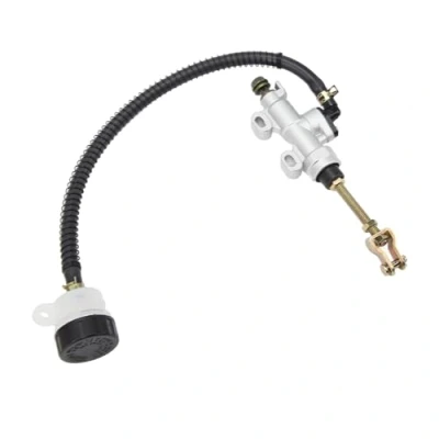 Abbildung von Hauptbremszylinder der Hinterradbremse Hydraulischer Hauptzylinderpumpenbehälter für Motorrad Dirtbike ATV(Weiß)