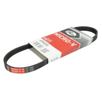 Abbildung von GATES Micro V 4PK655 Keilrippenriemen 655 4 Polyester, EPDM (Ethylen Propylen Dien Kautschuk) ALFA ROMEO: Spider, 155, GTV, FORD: Escort 6 Schrägheck