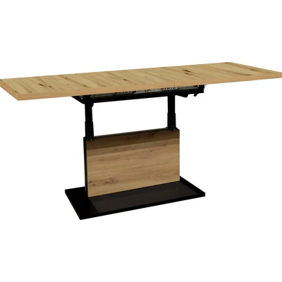 Abbildung von Couchtisch höhenverstellbar Eiche 120 cm ausziehbar LIFT