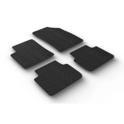 Abbildung von Gledring 0101 Fußmattensatz Gummi vorne und hinten 4 schwarz 750mm 550mm OPEL: Crossland X