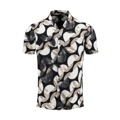 Abbildung von Key Largo Magma Patterned Hemd, Herren, Größe: Large, Black