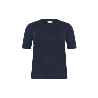 Abbildung von Kaffe Curve Carina Tshirt basic, Damen, Größe: 42/44, Midnight marine