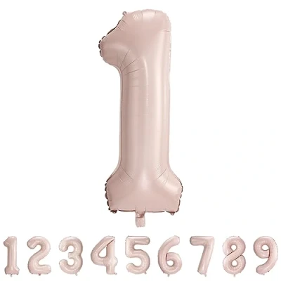 Abbildung von Geburtstag zahlen luftballon 1 jahre Folienballon Kindergeburtstag deko Rosa Mädchen Junge jahr 40&quot; 101cm Geburtstags fliegt mit Helium