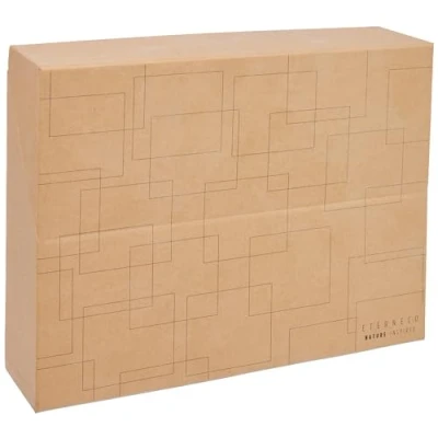 Abbildung von Exacompta 89847E Premium Transferbox Eterneco aus wasserfestem Ölpapier 9cm Rückenbreite DIN A4 ideale Transportbox und perfekt geeignet für die sichere Aufbewahrung Ihrer Ordner braun