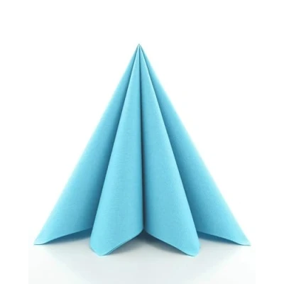 Abbildung von Sovie HORECA Servietten in Sky aus Linclass Airlaid, stoffähnliche Einwegservietten ideal für Hochzeit &amp; Partys, 40 x cm, 50 stück