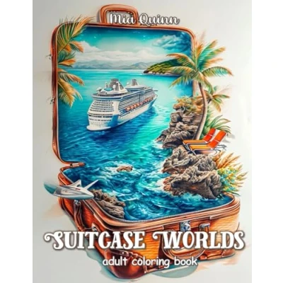 Abbildung von Suitcase Worlds Coloring Book: Grayscale Pages for Adults, Stress Relief and Relaxation (Magic Books, Band 6)