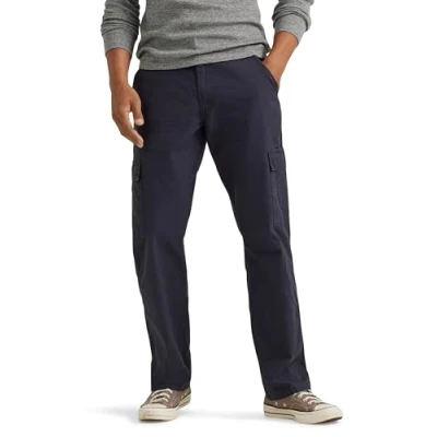 Abbildung von Wrangler Authentics Herren Twill Relaxed Fit Cargo Pant (Logan) Lässige Hose, Navy Ripstop, 40W / 34L