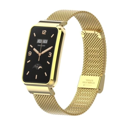 Abbildung von Milanaise band mit Gehäuse Gold Xiaomi Smart 7 Pro