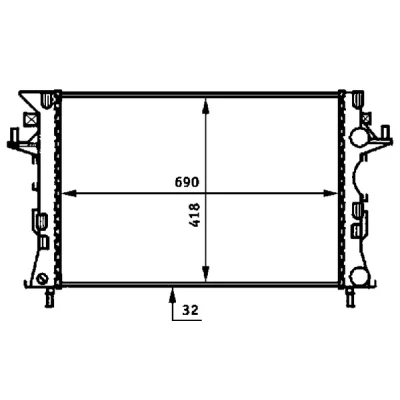 Abbildung von MAHLE ORIGINAL CR 461 000S Kühler, Motorkühlung für Fahrzeuge mit Klimaanlage 690 418 32 Kühlrippen mechanisch gefügt RENAULT: ESPACE 4