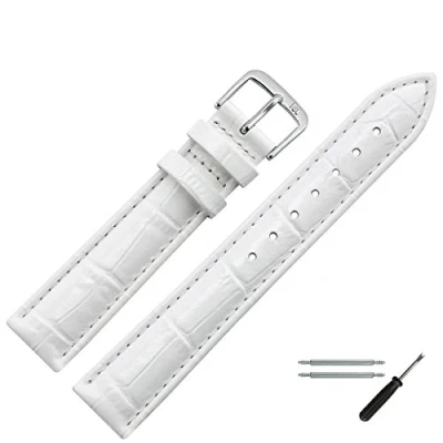 Abbildung von MARBURGER Uhrenarmband 20mm Leder Alligator Prägung