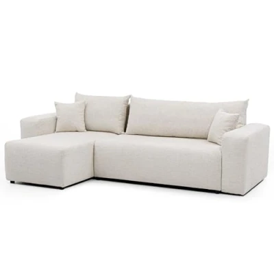 Abbildung von GREKPOL Sofa mit Schlaffunktion 145x248 3 Sitzer Ecksofa und Bettkasten Eckcouch Schlafsofa Couch Wohnzimmer