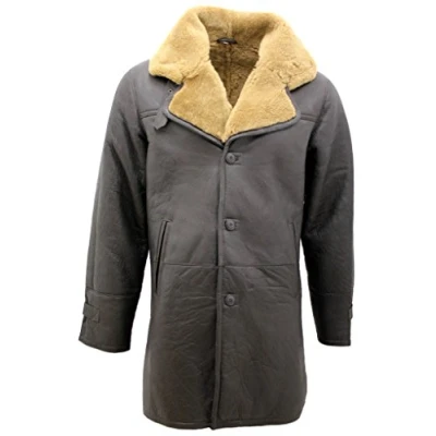 Abbildung von Warmer Herren Crombie Mantel aus Shearling Schaffell Köln