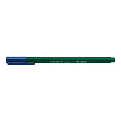 Abbildung von STAEDTLER Filzstifte triplus color, erdgrün, dreikant, stabile, eindrucksichere Spitze, Linienbreite ca. 1 mm, kindgerecht, Made in Germany, 10 erdgrüne fibre tip pens im Kartonetui, 323 55