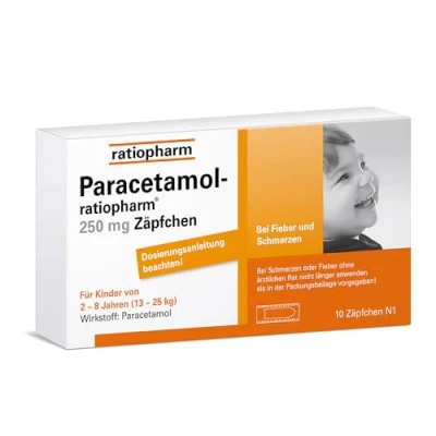 Abbildung von Paracetamol ratiopharm 250 mg 10 St