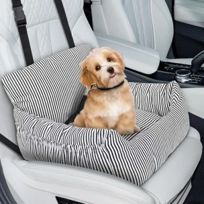 Abbildung von Otauoaea Hunde Autositz, Waschbarer Hundeautositz Hundesitz Kleine Hunde, Autositz Hund Rückbank, Hundebett Auto, Hundekorb Auto mit Sicherheitsgurt &amp; Hundekissen Aufbewahrungstaschen
