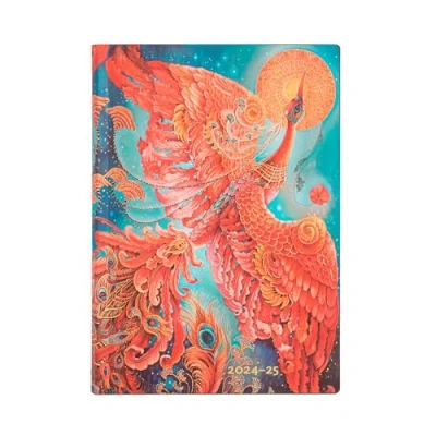 Abbildung von Firebird (Birds of Happiness) Midi 18 month Horizontal Softcover Flexi Dayplanner 2025 (Elastic Band Closure) (Bird