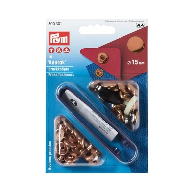Abbildung von Prym Non Sew Press Fasteners, Kupfer, Copper, 14 x 9.3 2.5 cm