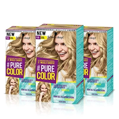 Abbildung von Schwarzkopf Pure Color Permanent Gel Coloration Nr. 9.0 Virgin Blonde (3er Pack)