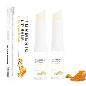 Abbildung von Kurkuma Lippenbalsam für dunkle Lippen, Lippenpeeling, Melanin, Peeling feuchtigkeitsspendende Lippenmaske, abgestorbene Haut, Lippenpflege, beruhigend trockene Lippen mit