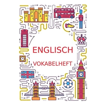 Abbildung von VOKABELHEFT 120 Seiten ca. DIN A5 Englisch vorgefertigte Listen zum bequemen eintragen der Vokabeln tolles Softcover Schulheft Notizbuch ... Sprachelernen Sprachkenntnisse