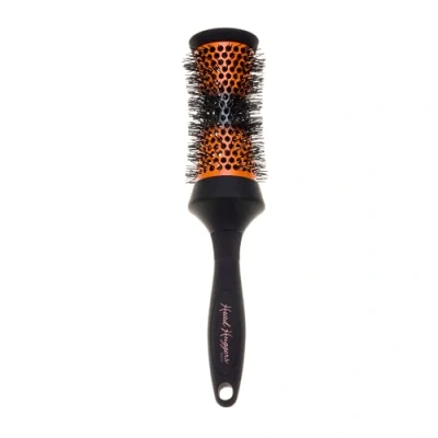 Abbildung von Denman (Medium) Thermo Ceramic Hourglass Hot Curl Brush Hair Curling for Blow Drying, Straightening, Defined Curls, Volume &amp; Root Lift Orange Black, (DHH3EORG)