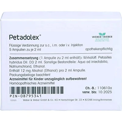 Abbildung von Petadolex Ampullen 5X2 ml