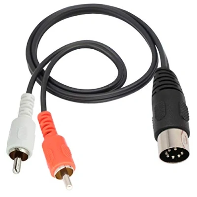 Abbildung von zdyCGTime 2 RCA auf Din 7 Poliger Verlängerungskabel, Pin Männlich Stecker Audiokabel,Kompatibel mit Bang &amp; Olufsen B O, Naim, Quad,Stereoanlage.(0.5 M).