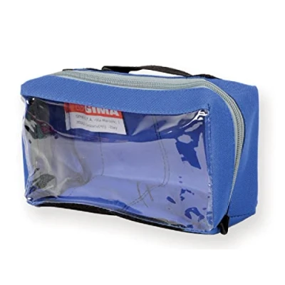 Abbildung von GIMA 27181 Tasche mit Fenster und Griff, Blaukariert