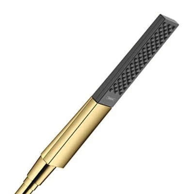 Abbildung von hansgrohe Duschkopf Rainfinity (Stabhandbrause 100mm PowderRain) Polished Gold Optik