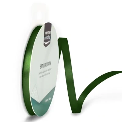 Abbildung von Vaessen Creative Satinband 6mmx10m Dunkel Grün