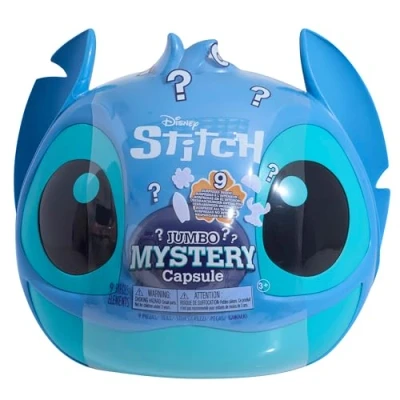 Abbildung von Just Play Disney Stitch Jumbo Mystery Kapsel, 8 teilig, 22,9 cm großes Plüschtier, Kinderspielzeug ab 3 Jahren