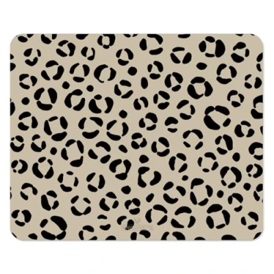 Abbildung von TINYLOADERS Hochwertige Bodenmatte zur Unterlege Hochstuhl Kinderstuhl Kinder Spielmatte Spritzmatte Kunst waschbare Entwöhnungsmatte wasserdichter Rutschfester Bodenschutz 110 x 95 cm Leopard Muster
