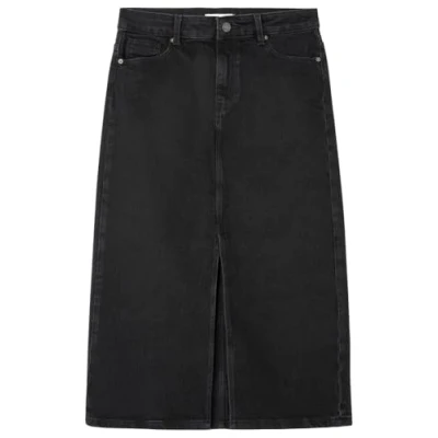 Abbildung von SPRINGFIELD Damen Normale Passform Midi Jeansrock, Standardschwarz, 42