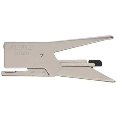 Abbildung von Leitz Juwel 2000 Heftzange, Für 12 Blatt, Ergonomisches Design aus Metall, Hinterlademechanik, Heftklammern 4 mm, 55570082