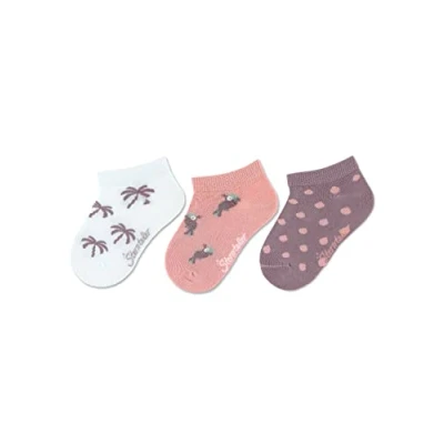 Abbildung von Sterntaler SNEAKERS CKCHEN PALMEN, 3ERPACK Füßlinge für Kinder, Größe: 17/18, Weiss