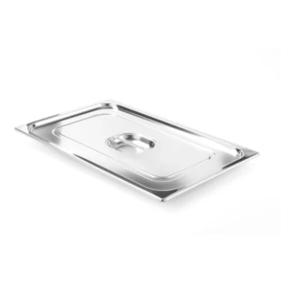 Abbildung von HENDI Gastronorm Deckel, für Gastronormbehälter, Temperaturbeständig von 40 bis 300C, Heissluftöfen Chafing Dishes Bain Marie, Stapelbar, GN 1/1, 530x325 mm, Edelstahl 18/10
