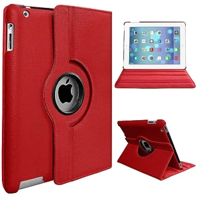 Abbildung von PROTech 360 Grad drehbare Schutzhülle für iPad 9,7 Zoll Air 1 (2013), 2 (2014), 5. (2017), 6. (2018), automatische Sleep/Wake Funktion, leicht, Tablet (rot)
