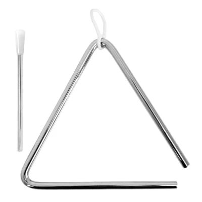 Abbildung von A Star Traditionelles Musikdreieck aus Metall 15 cm/20,3 cm mit Metallschlägel