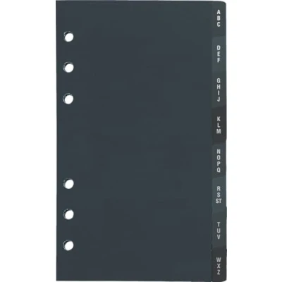 Abbildung von rido/idé 7066812 A Z Register (aus Hartfolie, für Timer Filius/Timing 2, 8 teilig) schwarz