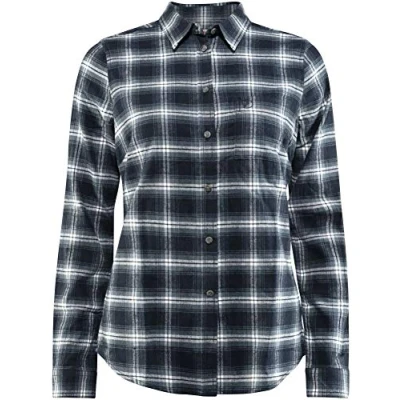 Abbildung von Fjallraven Damen Long Sleeved T Shirt Övik Flannel W, Dark Navy, L, 89833