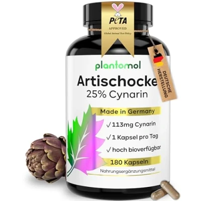 Abbildung von 180 Artischocken Kapseln hochdosiert mit 113mg Cynarin nur 1 Kapsel/Tag Extrakt 6 Monatsvorrat
